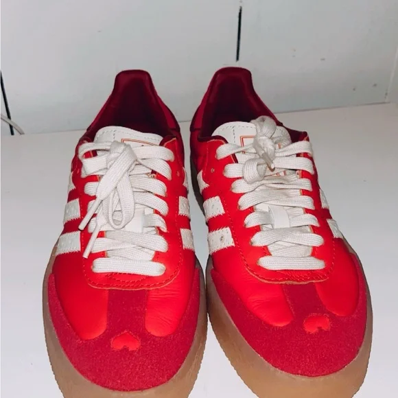 Adidas Samba Red and White Sneakers - Picture 2 of 5